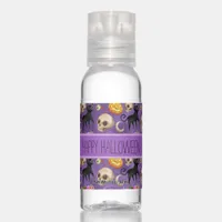 Happy Halloween Black Cats Jack-o-Lantern Skulls Hand Sanitizer