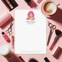 Chic Pink Hair Salon Letterhead