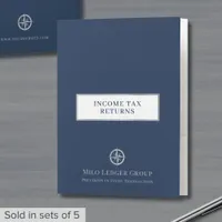 Blue Income Tax Folders for Clients