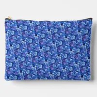 Watercolor Style Pansies Blue Purple Large Accessory Pouch