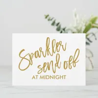 5X7 Sparkler Send-Off Sign - EDITABLE COLOR -Brush