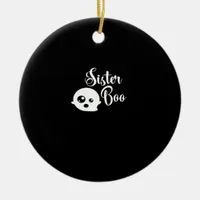 Sister Boo Halloween Classic Look Ceramic Ornament
