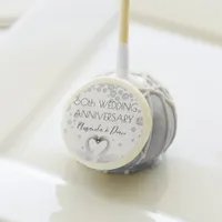 60th wedding diamond anniversary white swans cake pops