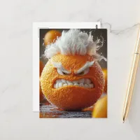 The Angry Orange Fruit Postcard