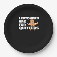 Leftovers Are For Quitters Christmas Cookie Man Es Paper Plates
