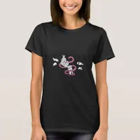 Skeleton Hand Making Heart Minimal Design T-Shirt