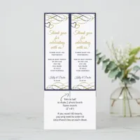 Wedding Photo Booth Inserts -Dark Navy Blue & Gold