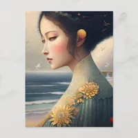 Woman at the Shore Postcard