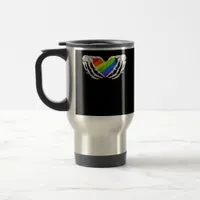 Pride - Pride Skeleton Hands With Heart 2 Classic Travel Mug