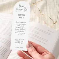 Minimalist Individual Guest Name wedding favor  Bookmarks