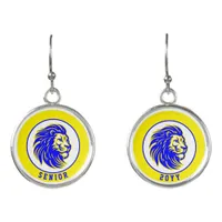 Lions Blue and Yellow School Spirit Earrings