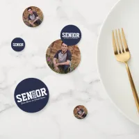 Senior Graduation Block Letter Photo Confetti