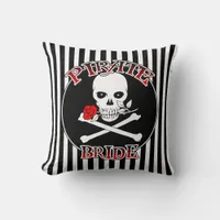 Pirate Bride Throw Pillow