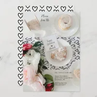 Happy Galentine's Day Black Heart Bunch Invitation