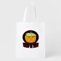 Trumpkin Or Treat Halloween Trumpkin Trick Or Trea Grocery Bag