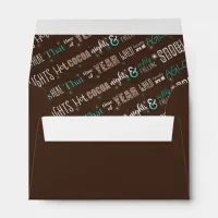 The Season Christmas Poem Pattern ID593 Envelope