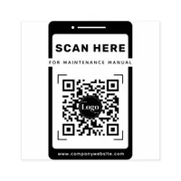 Mobile Icon Qr Code Scan Me Maintenance Manual Rubber Stamp