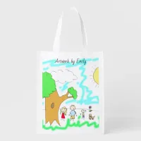 Add your Child's Artwork to this Grocery Bag