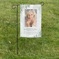 Eucalyptus Photo Memorial Tribute  Garden Flag