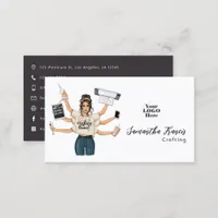 Crafting Queen Stylish Branding Design Business Card