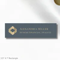 Elegant Magnetic Name Tags with Logo