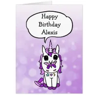 3 in 1 Unicorn Birthday Room Bedroom Sign Card