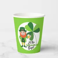 Shenanigans Leprechaun  Shamrock St Patrick’s Day Paper Cups