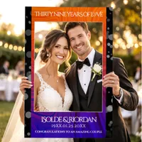 Elegant 39th Agate Wedding Anniversary Celebration Selfie Frame