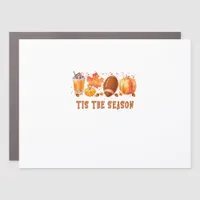 Tis The Season Leopard Football Halloween Fall Car Magnet