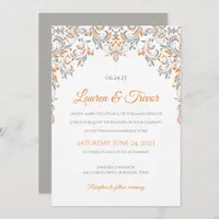 Elegant Invitation | Kate (Orange & Gray)