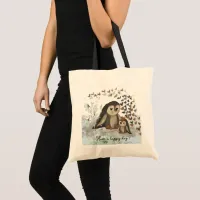 Happy Penguin Mom & baby Tote Bag