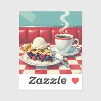 Mixed Berry Pie, Ice Cream and Coffee Sticker