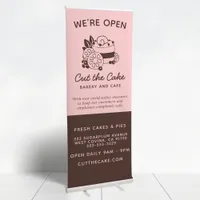 Cake Logo Bakery Business Reopening Retractable Banner