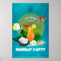 Club/Corporate Summer Cocktail Party Invitation Poster