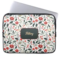 Floral Pattern Laptop Sleeve