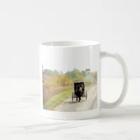 Autumn Amish Horse and Buggy Coffee Mug