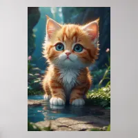 *~* Orange Cute Sweet AP68 2:3 Kitten Tabby Poster