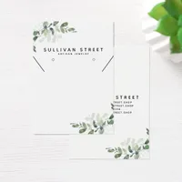 Simple Eucalyptus Earrings Necklace Display Card