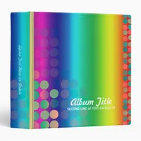 Rainbow Confetti Album Binder