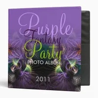 Purple Fractal Fantasy Party Binder