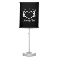 Spooky Classic - Skeleton Hands Heart Table Lamp
