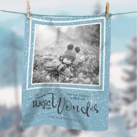 Magic and Wonder Christmas Photo Blue ID440 Fleece Blanket