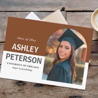 Color Block Terracotta Arch Photo Graduation Invitation