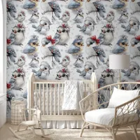 Adorable Christmas Bluebirds Wallpaper