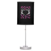 Skeleton Hand Heart Valentines Day Funny Viral Table Lamp