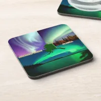 Northern Lights of Alaska Collage Coaster