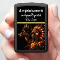 Native Wisdom with Wolf Zippo Lighter