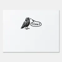 F-Caw-F Funny Crow Raven Pun F-Off Subtle F-Bomb Sign