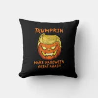 Trumpkin Make Halloween Great Again Jack O Lantern Throw Pillow