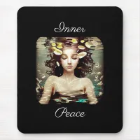 Inner Peace Woman Under Water, | AI Artwork Mouse Pad